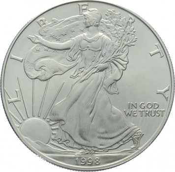 USA 1 Dollar 1998 Silver Eagle - 1 Unze Feinsilber